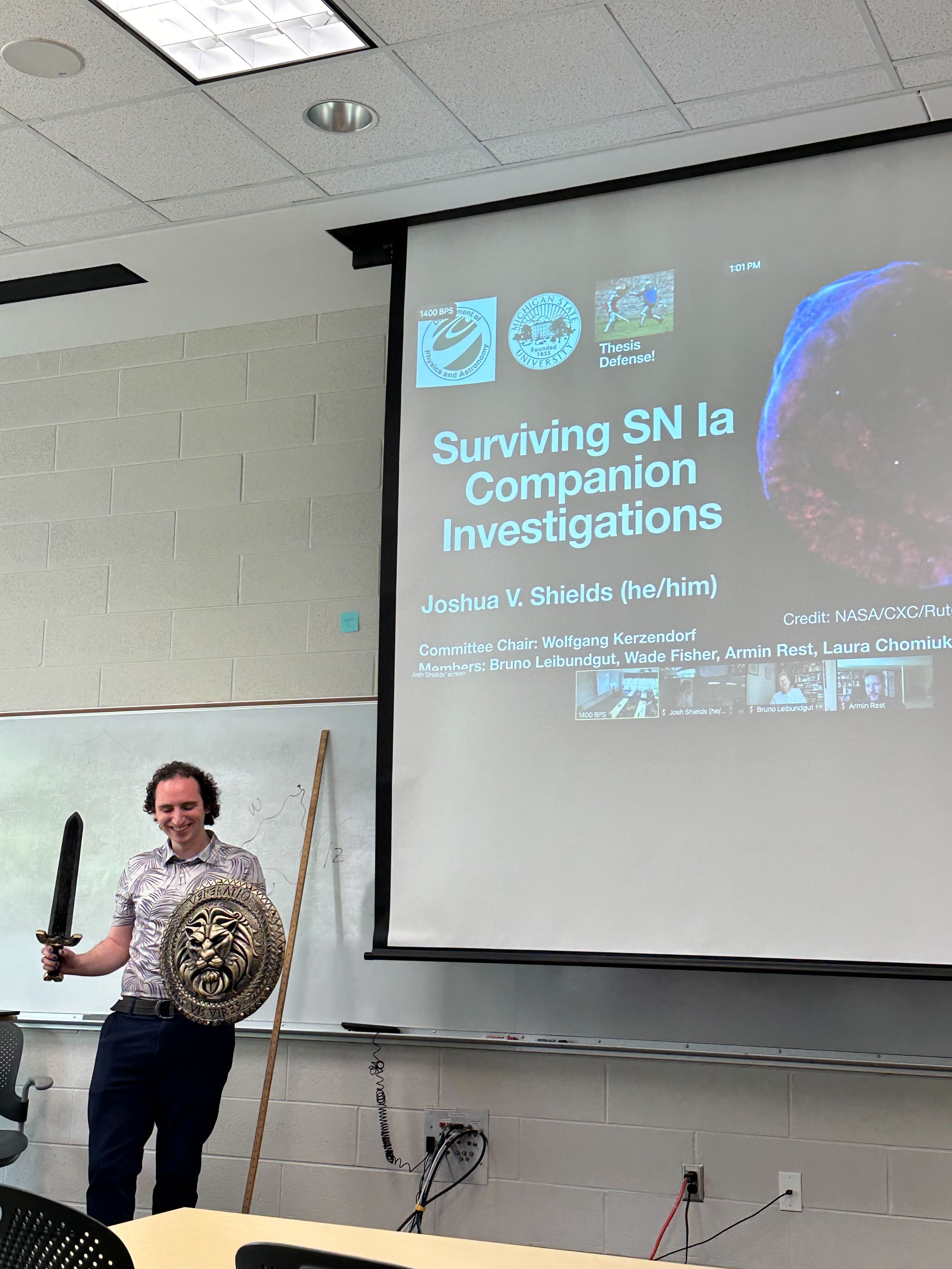 Preview image for: A Dr. is Born - Josh Shields Defends Thesis on SN Ia Surviving Companions